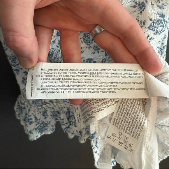 MINKPINK Sky Rose Dress Tie Back Mini Dress Size M - Picture 5 of 10